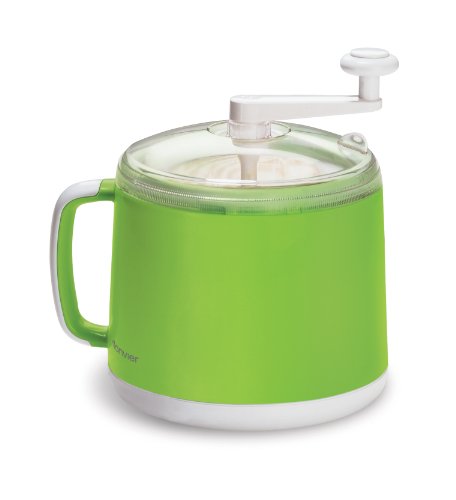 Donvier Manual Ice Cream Maker, 1-Quart, Green