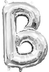 Amscan Air‑Filled Letter B Balloon, 16", Silver