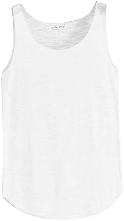 CofeeMo Sleeveless Solid Color Ladies Tank Tops, Thin Bamboo Cotton Comfortable Vest