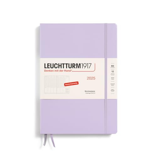 LEUCHTTURM1917 370581 Weekly Planner Composition (B5) 2025, Lilac, German