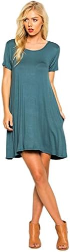 My Space Clothing Women's Side Pocket Knit Jersey Swing Dress - Made in USA