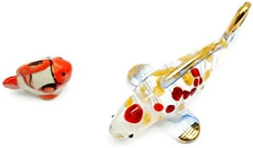 PertisFish Miniature Collectible Crystal Fancy Capp Fish Hand Blown Glass Art Fish Figurine Animals,No.18