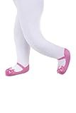 Baby Emporio-Baby Girl Sparkle Tights-Shoe Look-Satin Front Bows-Ant Slip