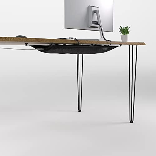 Flexible Cable Network Desk - Cable Management Desk - Cable Duct - Cable Tray - Cable Net Black