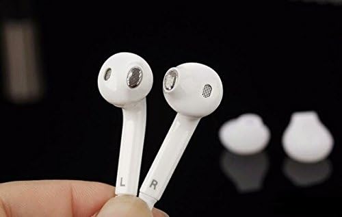Dollar One Earphones Earbuds Headphones With Mic Volume Control 3.5mm For iPhone 6, 6s, iPad, iPod, Tablets Samsung S6, S7 More Headset for Jack In Ear wired- White
