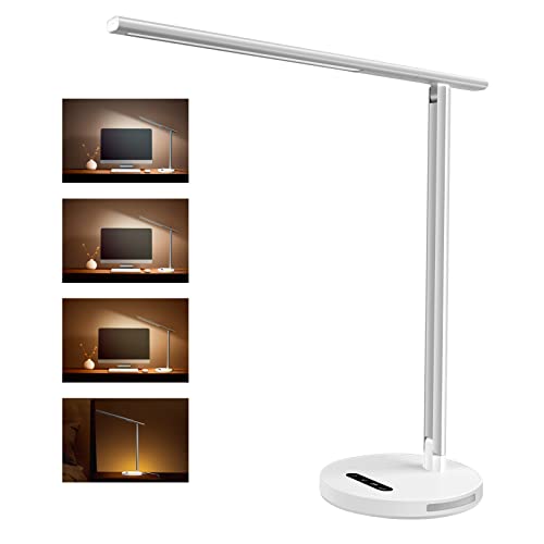 Office Desk Lamp Led Desk Light with Night Light, Modern Desk Lamp