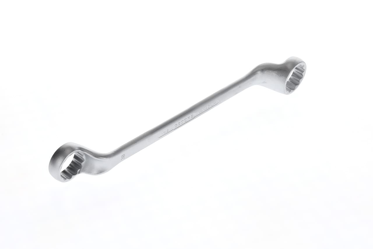 GEDORE Double-ended ring spanner, AF 38+42 mm, Offset, 5° angled, Slender, Bi-hex, UD profile, Spanner, 2 38X42 — image 1