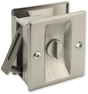 Satin Nickel Privacy Pocket Door Lock