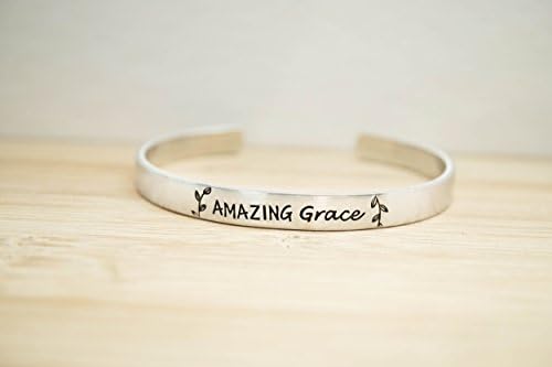 Amazing Grace Hand Stamped Cuff Bracelet