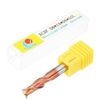 Generic Size:6.0Mm 2 Flutes Tungsten Carbide End Mill Cutter Hrc55 Altin Coating Cnc End Mill Tool