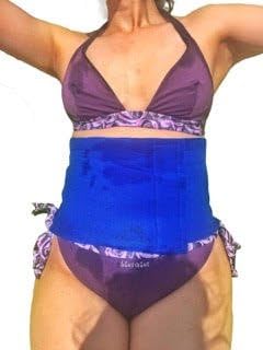Super Slimming Waist Belt – Wrap your Tummy and improve Belly Line – This Ab Corset fits all sizes up to 42 inches – lose inches and weight Eliminate Stomach Fat Now! Blue