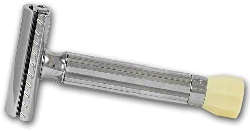 Merkur Progress Adjustable Double Edged Safety Razor - No Blades Included, Chrome