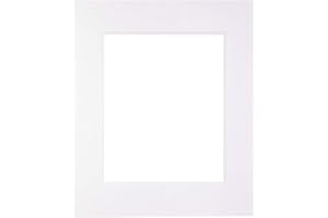 Studio Decor 16" x 20" White Double Mat with 11" x 14" Opening - Acid Free Mat Board for Pictures, Documents, Certificates, Artwork, and Prints - 1 Pack