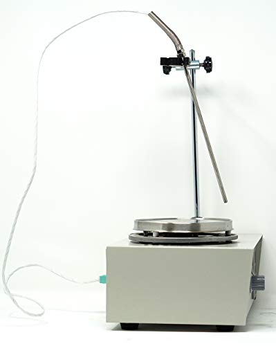 EK-85-2 Digital Magnetic Stirrer Heating Hot Plate Set | 100-2400 RPM Stir Speed | RT - 100 °C Temp | 300 W Heat Power | 3000ml Max Capacity | Plate: 12.25 x 12.25 cm| Incl 5 Magnetic Stir Bars