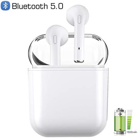 Wireless Earbuds, Casecube Bluetooth 5.0 True Wireless Earbuds Mini 60H Playtime TWS Wireless Headphones Built-in Mic Sport Bluetooth Wireless Earphone with Charging Case (White)