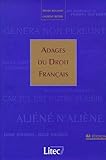 Adages du droit français, 4e édition by