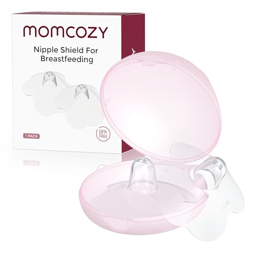 Momcozy Nipple Shield, Floral Contact Nipple Shield for Breastfeeding Moms with Flat or Inverted Nipples