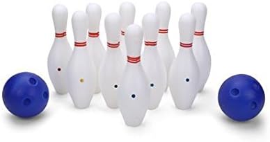 TanMan Bowling Game Set ( 10 Bottles & 2 Balls ) White Color
