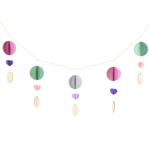 Ling's moment 14FT 3D Paper Garland for Spring Wedding Baby Shower Birthday Party Supplies