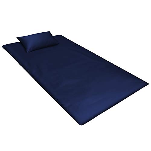 フラットシーツ シングル 高級綿100％ サテン織り 300本高密度生地 選べる9色 洗える 防ダニ 抗菌 防臭 ホテル品質 滑らか 柔らかい 紺色 ネイビー 150×250cm