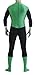 Seeksmile Unisex Green and Black Lantern Spandex Hoodless Catsuit (XX-Large, Green)