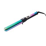 1.25” Curling Iron Set with Titanium-Coated Ceramic Barrel Technology and Heat Resistant Glove, Rainbow Curling Wand for All Hair Types, Hair Products for Women, Hair Styling Tools - Tru Beauty