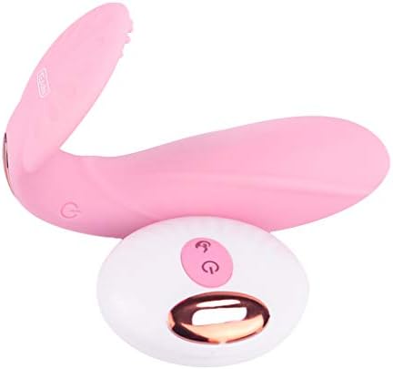 Lruibiao Vibrating Wearable Massaging Toys, Silent Soft Skin-Friendly Butterfly Vibrator (Pink)