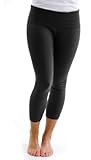 T Party Women's Yoga Capri Pants,Black,Small