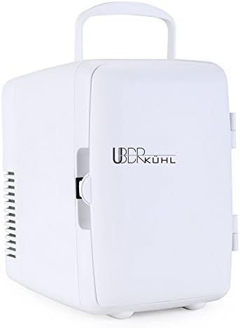 Uber Appliance UB-KH1 Uber Kuhl Electric Personal and Portable 4 Liter/6 can Mini fridge cooler and warmer AC/DC for Car, RV, Home, Dorm and Office (White)