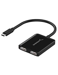 Sabrent USB Type-C Dual HDMI Adapter [Soporta hasta dos monitores 4K 30Hz, compatible solo con sistemas Windows] (DA-UCDH)