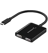 Sabrent Adaptateur USB Type-C vers Double HDMI [Supporte Jusqu’à 2 écrans 4K 30Hz, Compatible Uni...