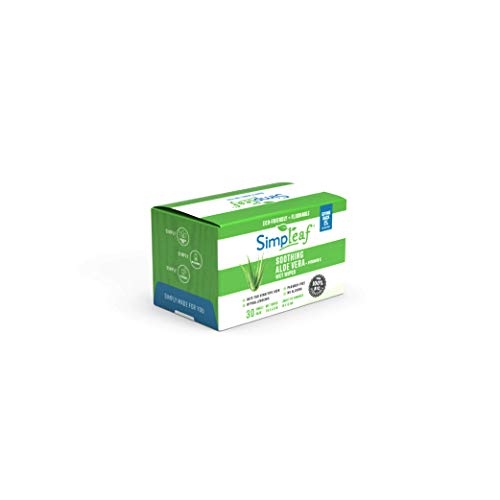Simpleaf Flushable Wet Wipes (Single Packs): Eco- Friendly, Thick and Effective, Paraben and Alcohol Free, Hypoallergenic and Safe for Sensitive Skin, Vitamin E with Soothing (60 Counts)