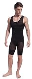 Tri-Slim Men's Slimming Body Shaper Tank Top,3 Steps Buckles Adjustment