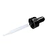 (12 Pack) 1 oz. Amber Boston Round with Black Glass Dropper