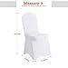 SARAFLORA 10 Pcs White Spandex Chair Covers - Universal Stretch Chair Slipcover Protector for Wedding Ceremony Party Hotel