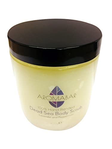 Lavender & Peppermint Dead Sea Salt Body Foot Scrub 300g 100% Natural packed with minerals