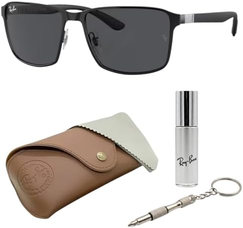 Amazon.com: Ray-Ban RB3498 Rectangle Shape Polarized Sunglasses