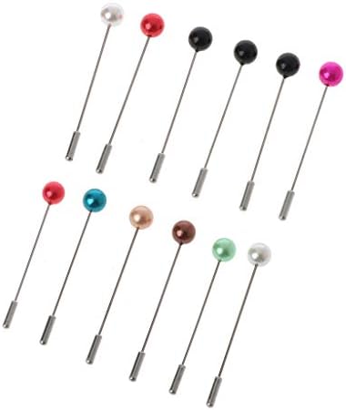 ballboU 12Pcs Women Brooch Pins, Crystal Hijab Scarf Pearl Safety Pin Sweater Shawl Clips for Ladies Birthday Gift,Color at random
