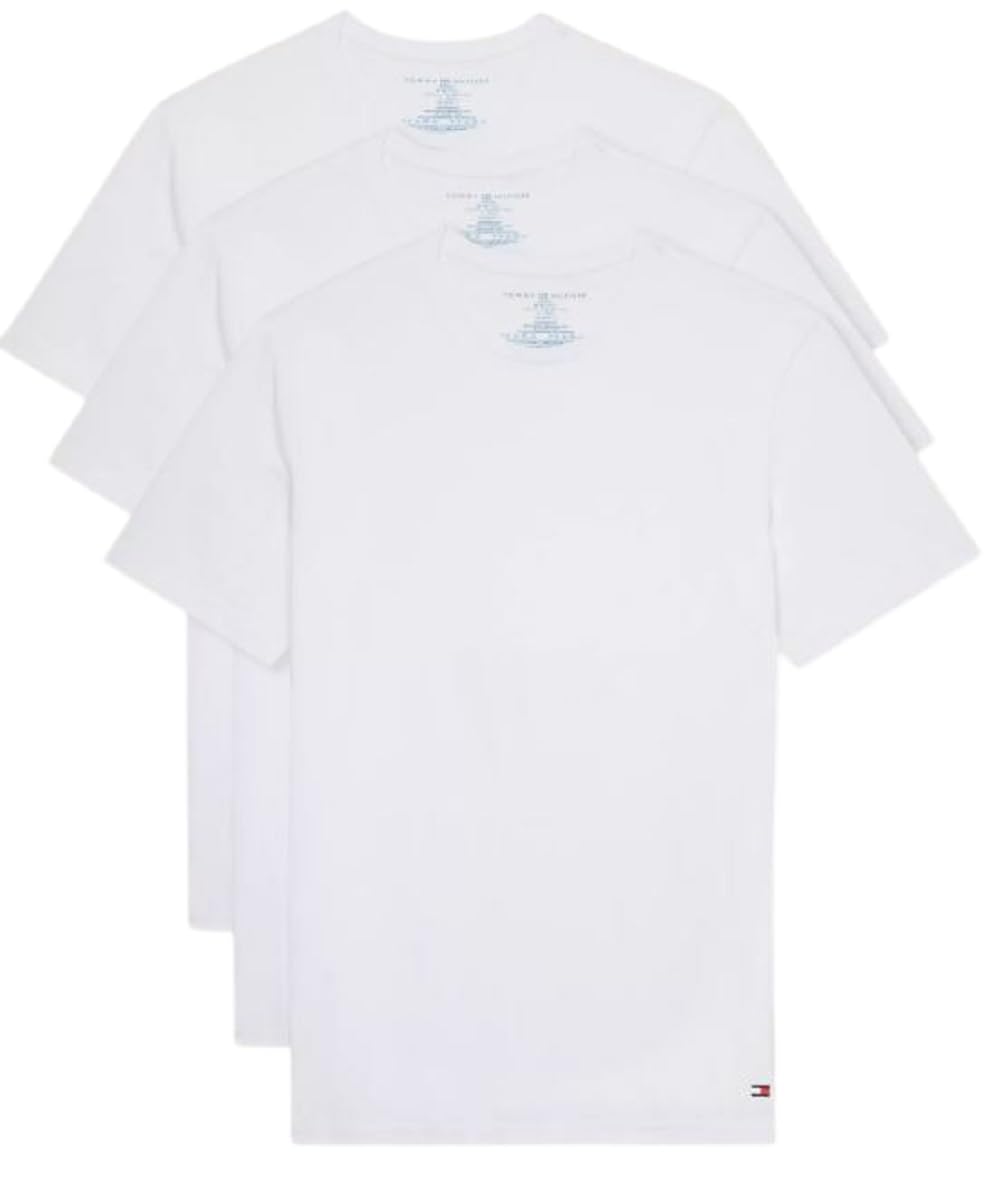 Photo 1 of Tommy Hilfiger Men's 3-Pack Cotton Crew Neck T-Shirt, White, XX-Large