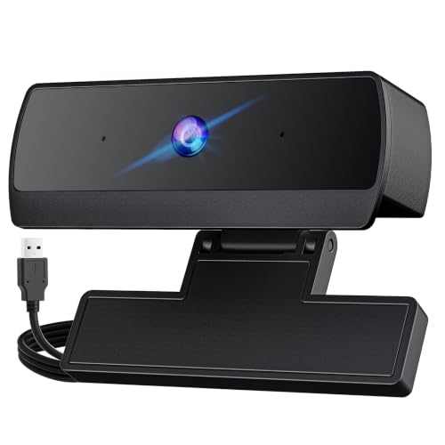 XOCLON 1080P HD Webcam, USB Plug & Play Computer Kamera, Auto Low Light Streaming Kamera, Rauschunterdrückung Mikrofon Webcam - für Video auf Laptop &