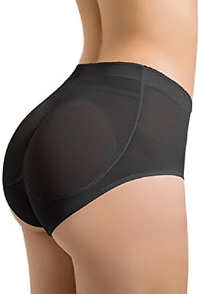 2pc Silicone Insert Pads Shapewear Knickers Buttock Backside Bum Padded Butt Enhancer Hip Up Underwear Panties (300g - XXL, High Waist Black)