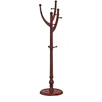 HXGL-Hanger Coat Rack Floor Solid Wood Hanger Simple Modern Bedroom Hanging Clothes Rack Living Room Storage Household Single Pole Simple Round Smooth Cleaning Paint Process Detachable Hook