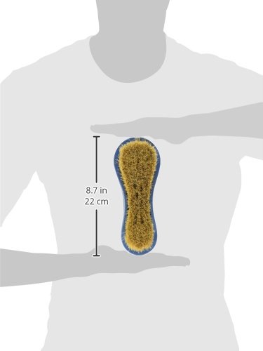 Oster Equine Care Series Finishing Brush, Soft Bristle, Natural Hog Hair, Blue