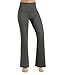 ODODOS Women’s High Waist Boot-Cut Yoga Pants Tummy Control Workout Non See-Through Bootleg Yoga Pants,Gray,Largethumb 2