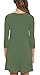 Hanmeimei Women's Basic 3/4 Sleeve Pocket Casual Loose T-Shirt Dress O-Neck Soft