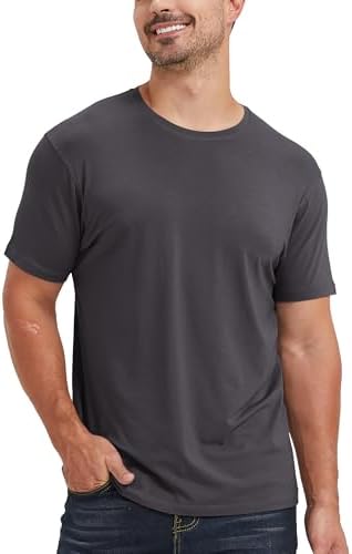 Amazon.com: Men's Slim Fit Modal T-Shirt, White, S (34