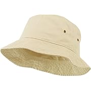 KBM-500 IVO S/M Unisex Washed Cotton Bucket Hat Summer Outdoor Cap Ivory