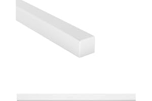 Questech Decor Tile Trim, 3/4 x 12 Inch Linear Pencil Tile Edge Trim Cap, Decorative Shower Tile Liner, Kitchen Tile Border Backsplash Trim, Bright White Polished, 12 Pack
