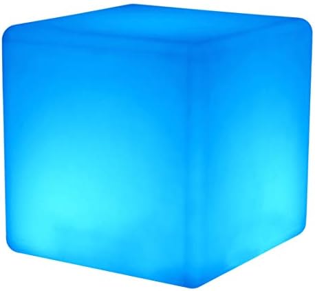 YUXINDG Multicolor RGB Color Changing Portable Wireless Rechargeable Glow LED Decoration Mood Cube Lighting Stool Furniture with Remote Control for Home and Garden