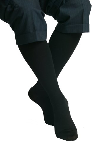 Maxar Unisex Dress and Travel Support Socks H-170, Small, Black, 2 Count